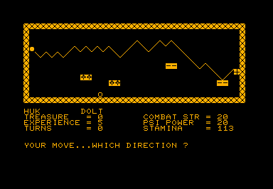 Valley, The game screenshot for Commodore PET